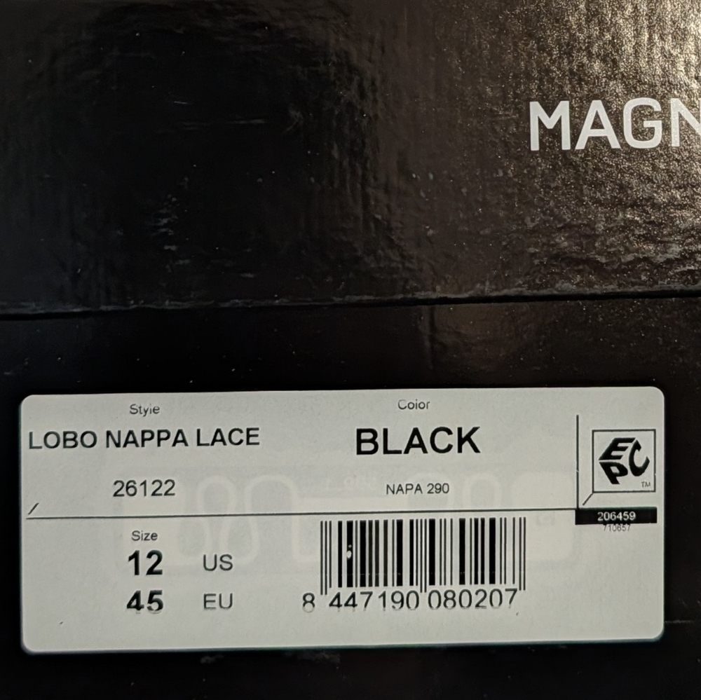 $398 Mens MAGNANNI "Lobo" Leather Derby Dress Shoes Black/White 12 - Picture 8 of 8